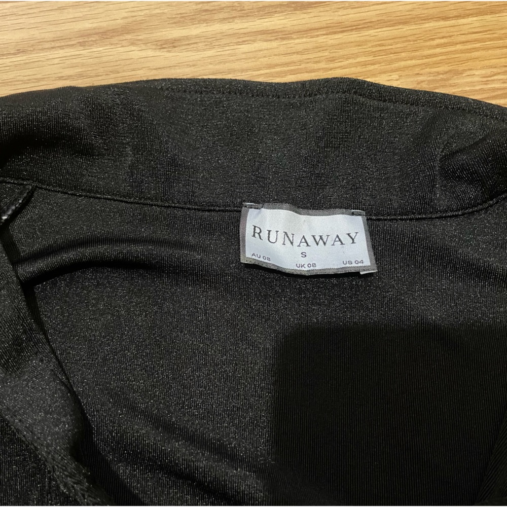 Runaway the label black cut out collar dress
